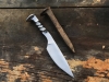 Hand Forged Railroad Spike Knife With Handmade Black Leather Sheath