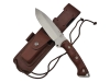 BRAND NEW J&V Adventure Knives Celtibero Satin Finish with Cocobolo Handle and Brown Leather Sheath 