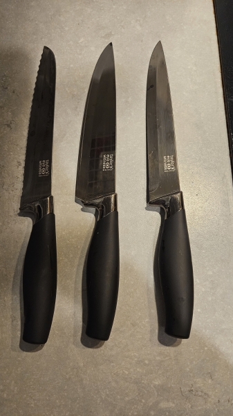 Taylor's Eye Witness Brooklyn Chrome 3 Piece Knife Set 