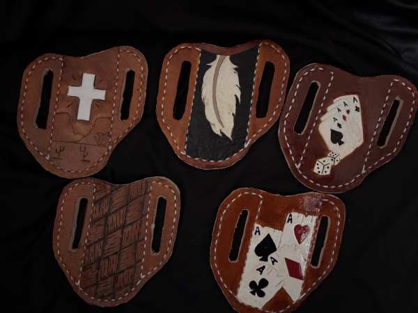 Custom Trapper knife sheaths