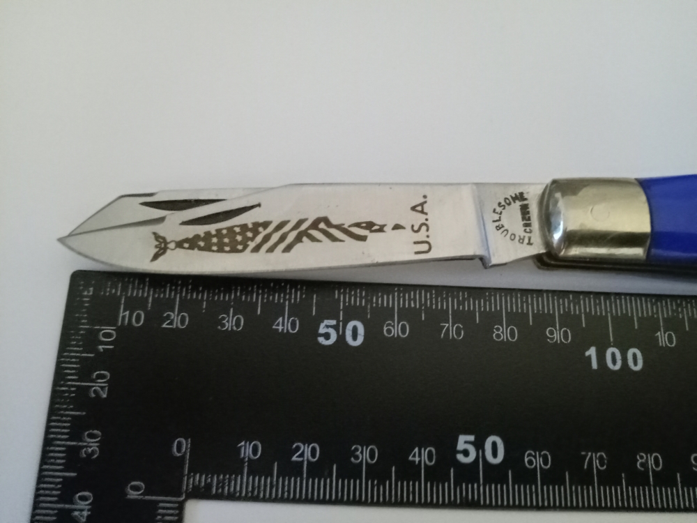 Vintage Troublesome Creek 2 blade \"God Bless America\" pocket knife 