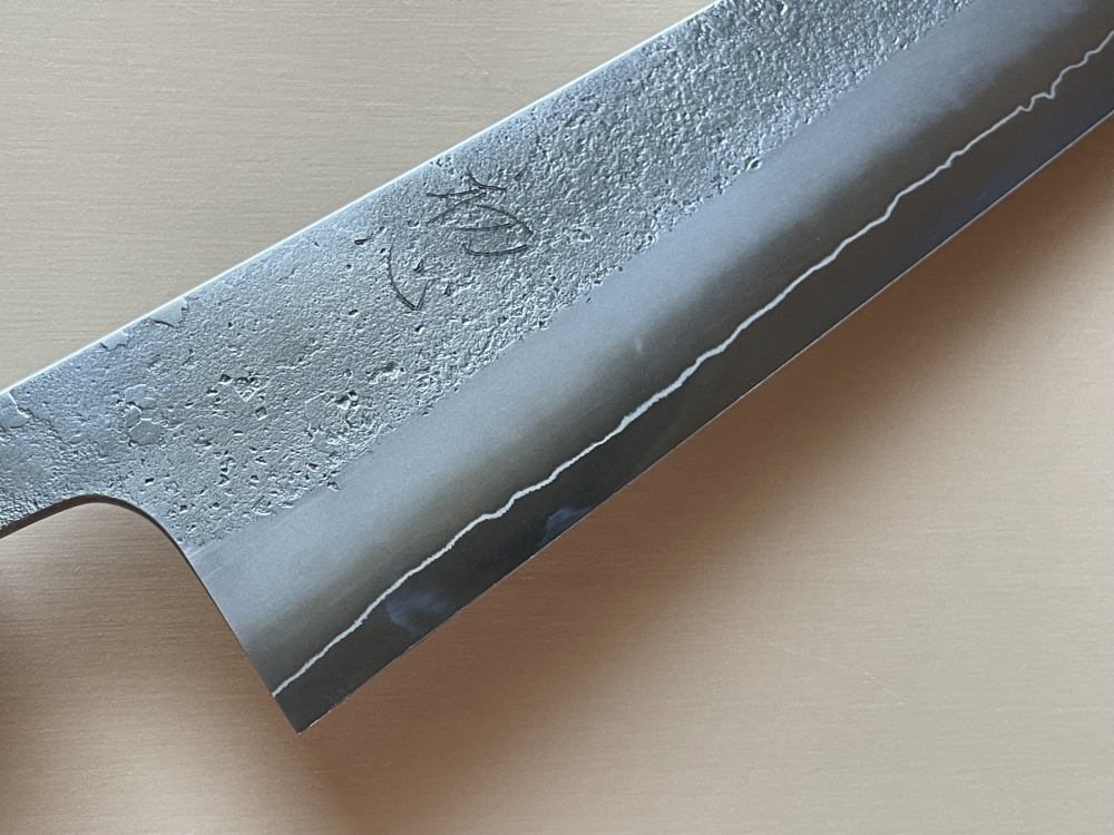 Yoshikane SKD nashiji stainless clad gyuto