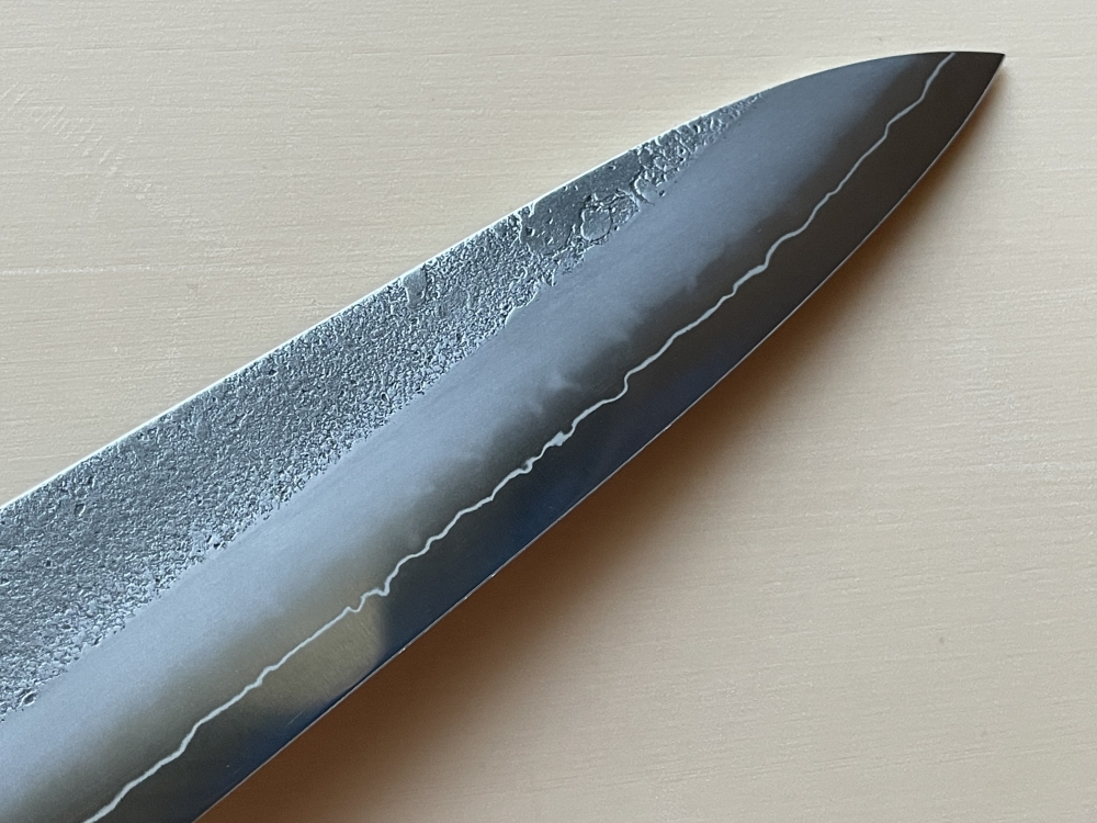 Yoshikane SKD nashiji stainless clad gyuto