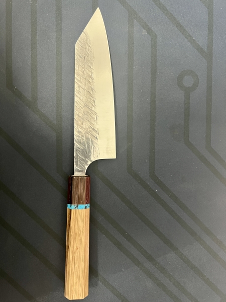 Rare Yu Kurosaki Raijin Oak Turquoise Bunka 16.5 cm - Brand New