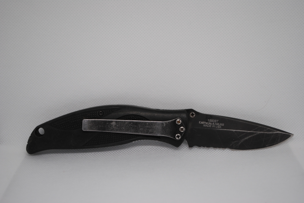 Kershaw Ken Onion USA Black Out 1550 Linear Lock Pocket Knife