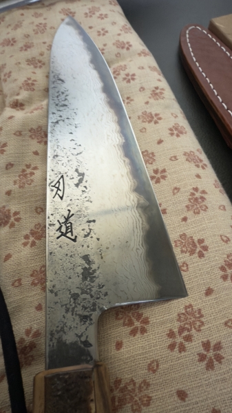 Hado Damascus B1  24” Gyuto Cherry Bark handle