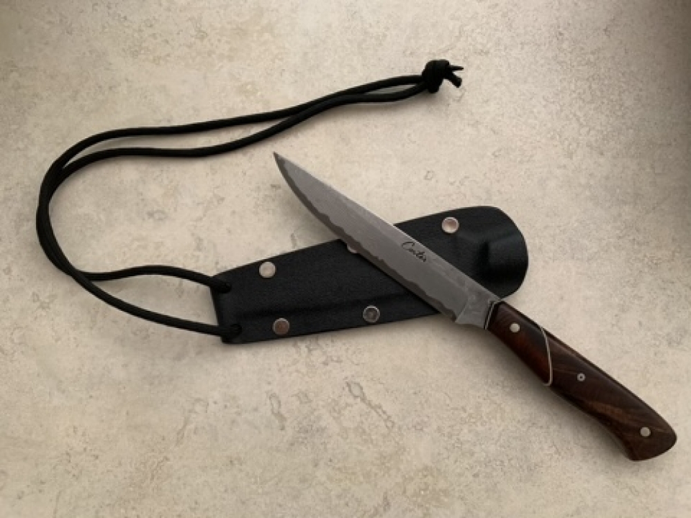 Carter Cutlery - Damascus Executive Neck Knife w/ Sheath 