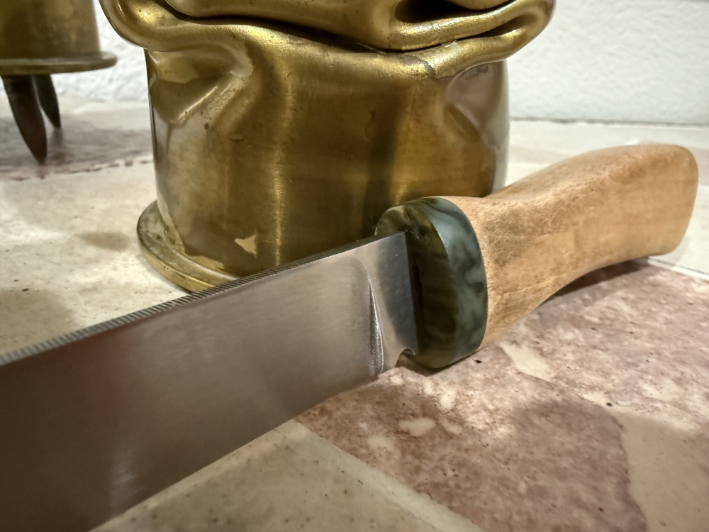 Hand Made Carbon Steel Hidden Tang Camping Utility Knife Made from a File