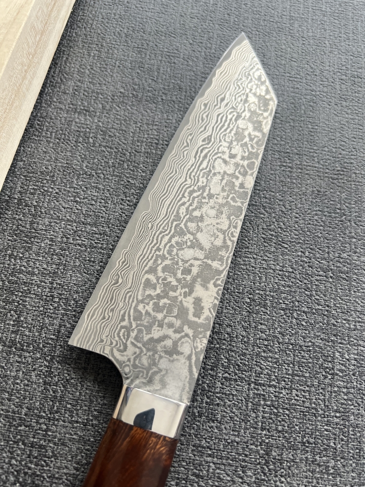 Takeshi Saji R2 Damascus 180mm with rare ironwood handle 
