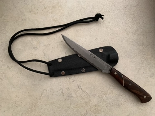 Carter Cutlery - Damascus Executive Neck Knife w/ Sheath 