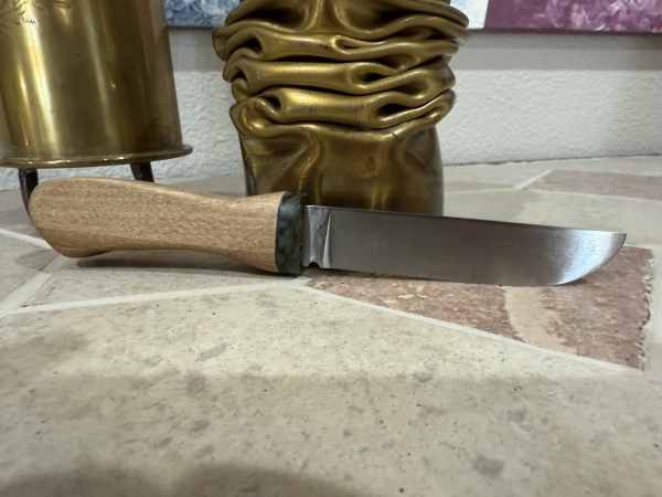 Hand Made Carbon Steel Hidden Tang Camping Utility Knife Made from a File
