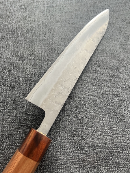 Tsunehisa Gyuto 210mm Ginsan with large custom wood handle 