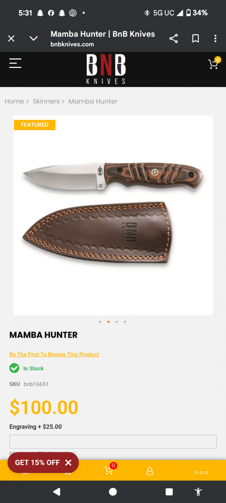 Bench made mountain Skinner, BNB Knifes Mamba hunter, ESEE IBS Izula Signature