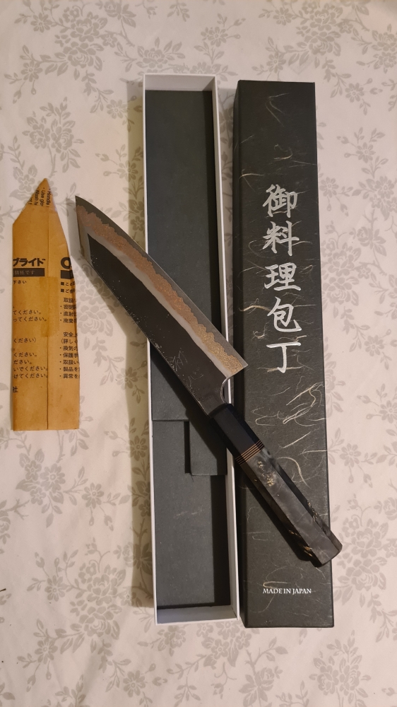 Hatsukokoro Yorokobi kiritsuke 210mm custom handle