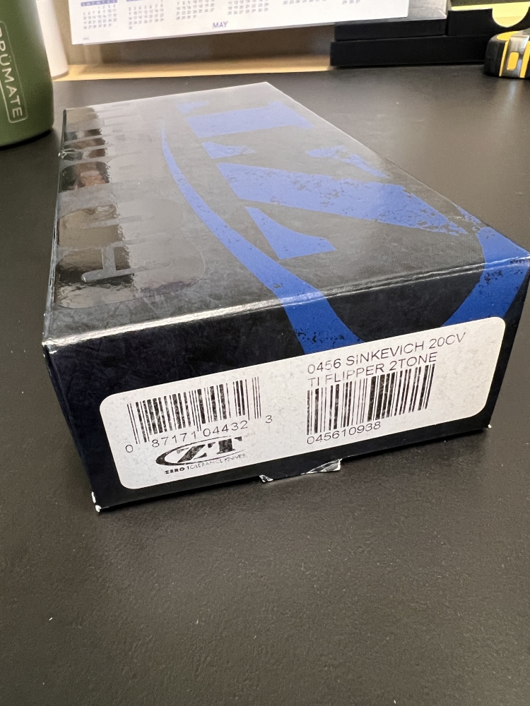 Zero Tolerance 0456 Sinkevich 20CV Titanium Flipper 2Tone