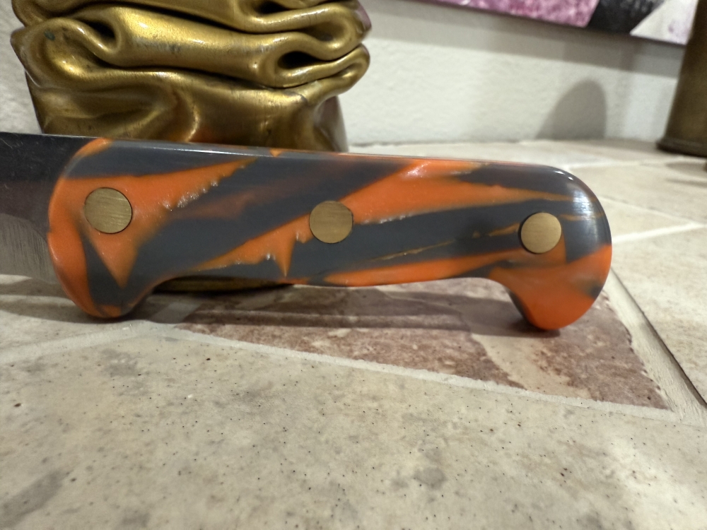 Hand Made Carbon Steel Full Tang Drop Point Fixed Blade Knife