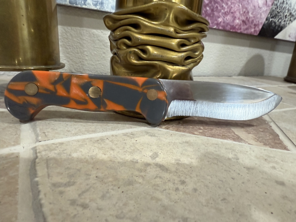 Hand Made Carbon Steel Full Tang Drop Point Fixed Blade Knife