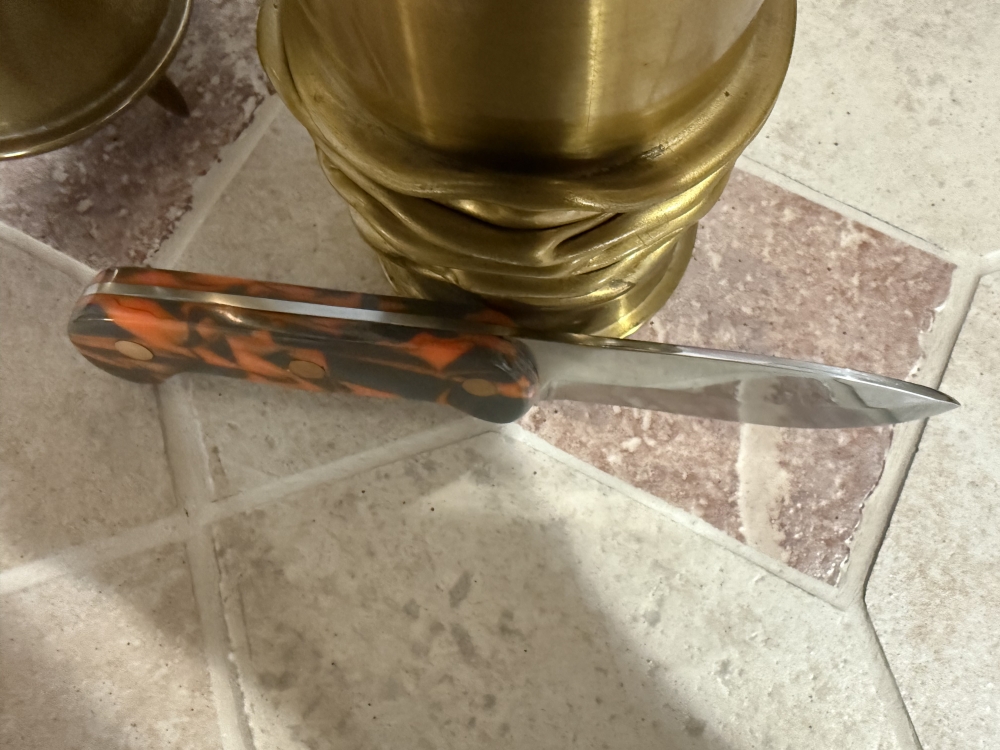 Hand Made Carbon Steel Full Tang Drop Point Fixed Blade Knife