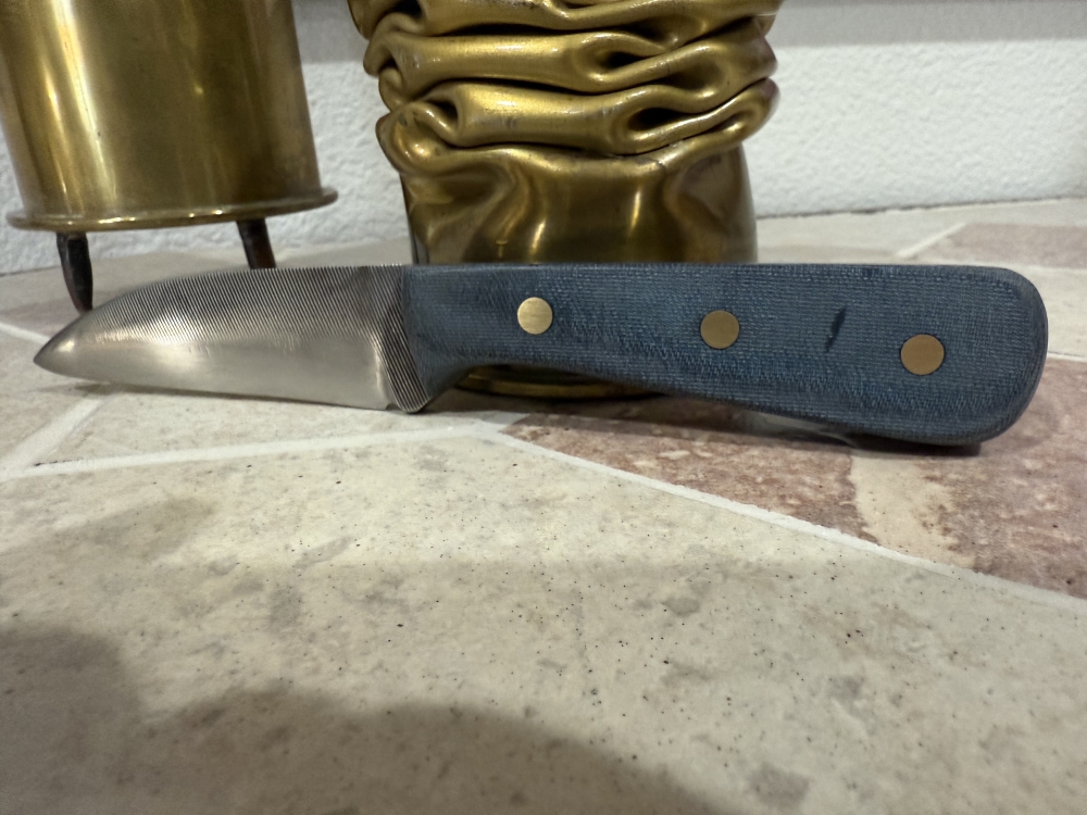Hand Made Carbon Steel Full Tang Fixed Blade Shop Knife Made from a File