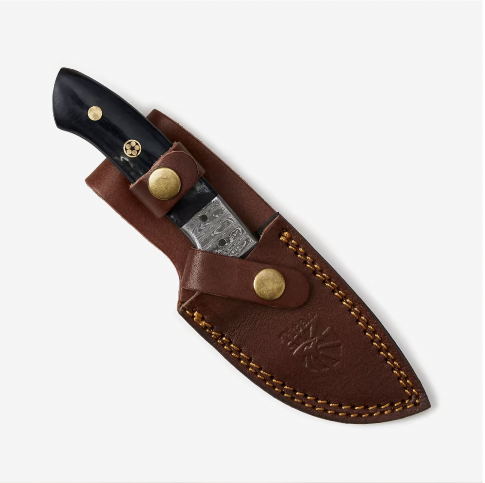 Damascus Skinning Gut hook, Hunting knife TD-221 by Titan