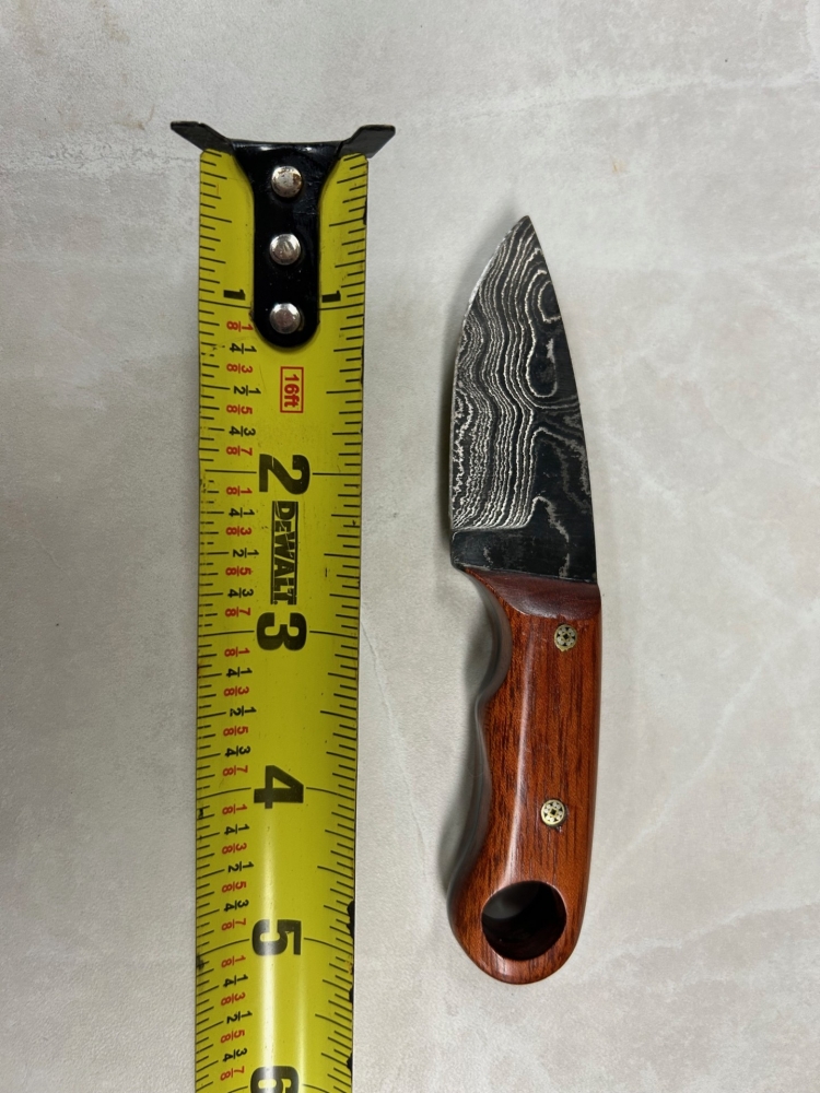 Custom Damascus Knife Bloodwood Handle