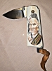 Hand made COLT 45 grips by Gene Barnett ⁹in fossil Mammoth tusk with SCRIMSHAW of native American by Gary Williams 