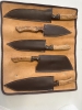 Damascus kitchen knife set
