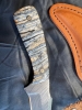 Mastodon Scales, \"Sharpfinger\" design Damascus blade. A Showpiece AND a user!