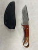 Custom Tanto Point Knife Pauduk and Cherry Handle