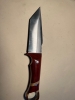 Custom Tanto Point Knife Pauduk and Maple Handle