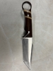 Custom Tanto Point Knife American Walnut and Maple Handle