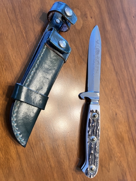 Linder-Messer Solingen Rostfrei Inox stag handle knife