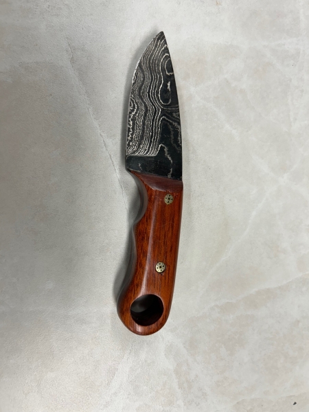Custom Damascus Knife Bloodwood Handle