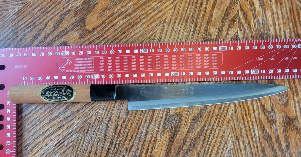 Azuma Katsuhiro Yanagiba Double Bevel 220mm Blade