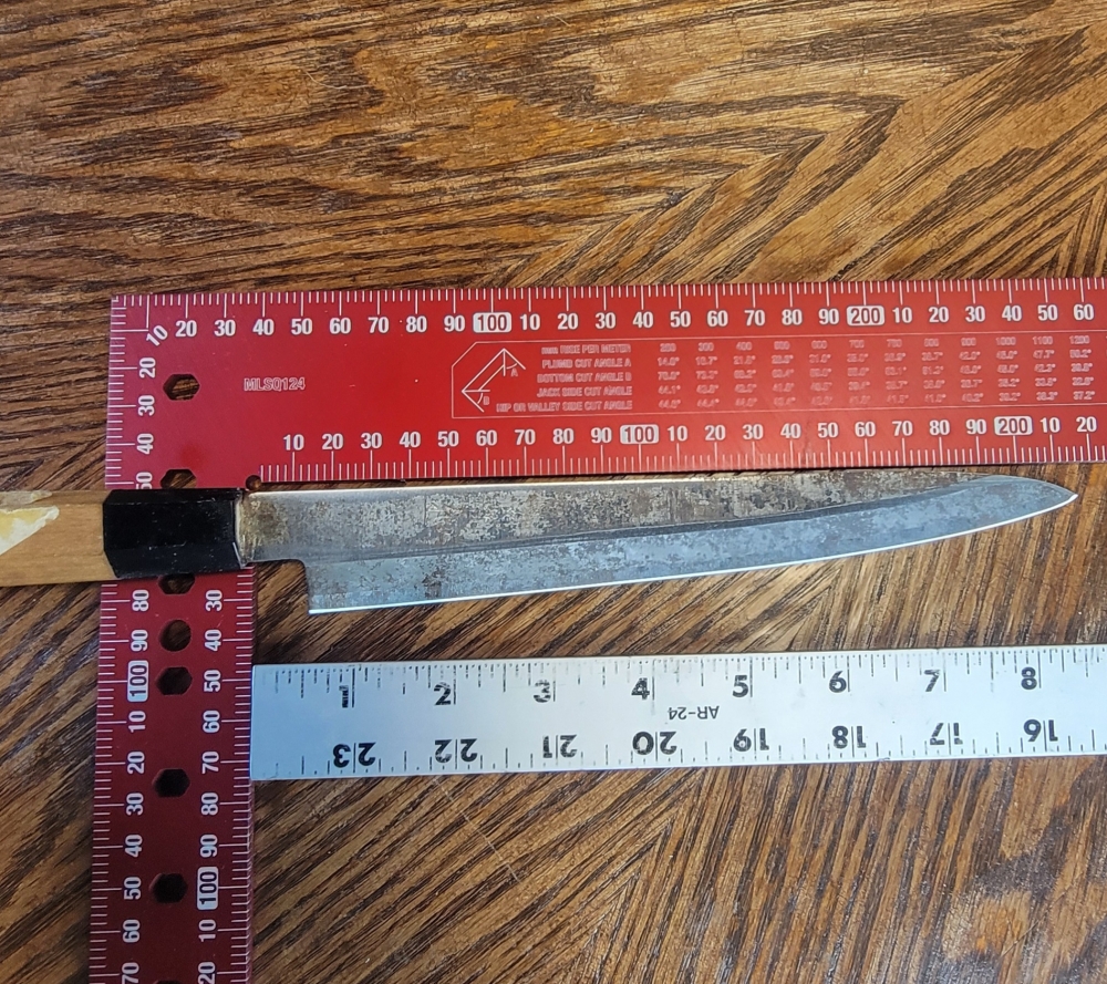 220mm Single Bevel Yanagiba Resharpened