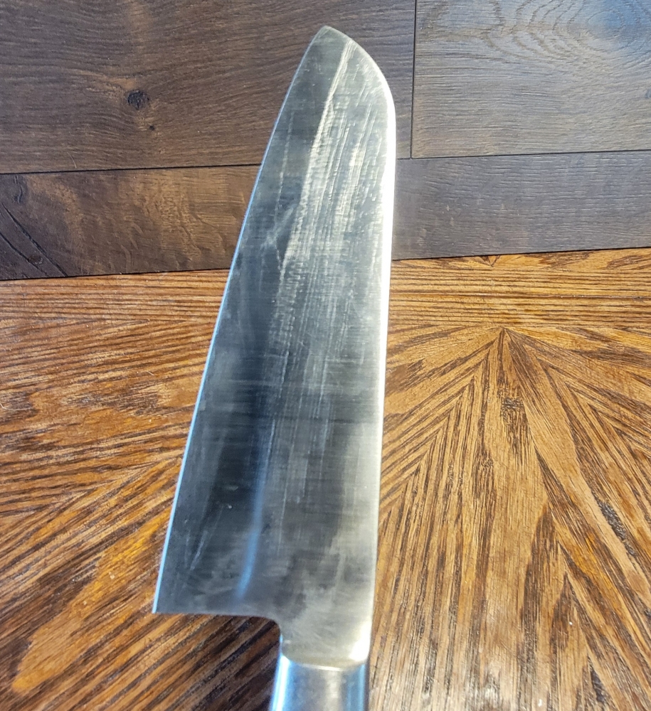 Full Tang 170mm Santoku, Western Style Handle, Unkown Maker, Good Starter Knife