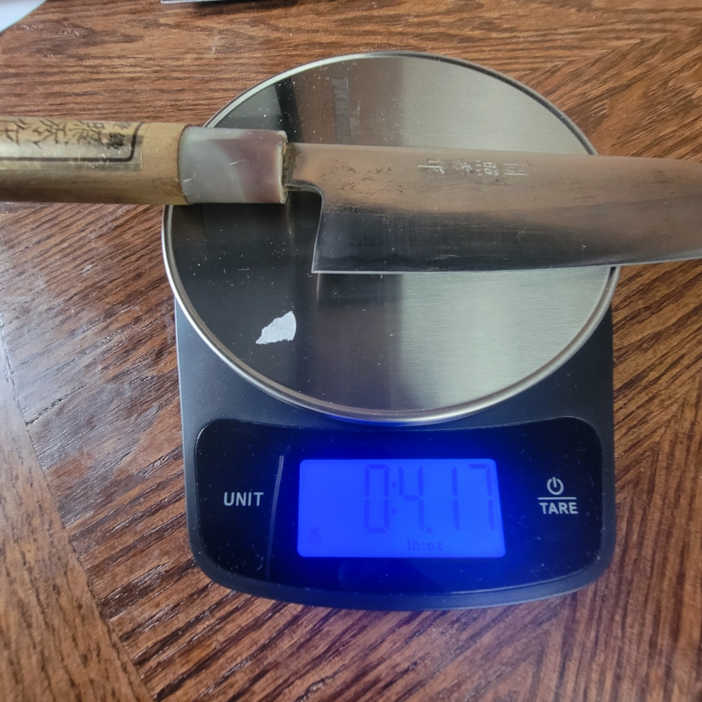 Sakai Kikumori 180mm Santoku, blacksmith: Kikuhide 