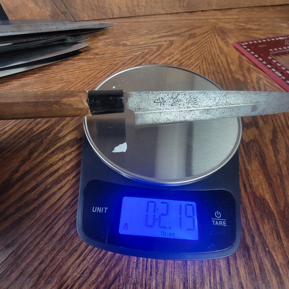 Feng Shikimori Single Bevel Yanagiba 210mm Restored, Damaged Handle