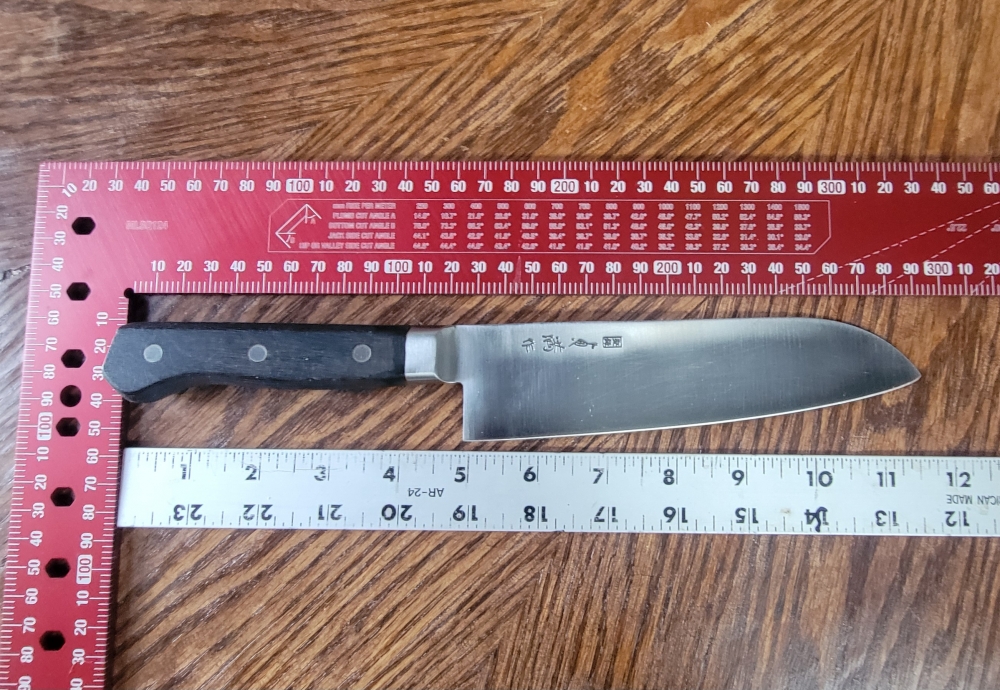 Sakai Ishito Western Full Tang Style Santoku 210mm Restored