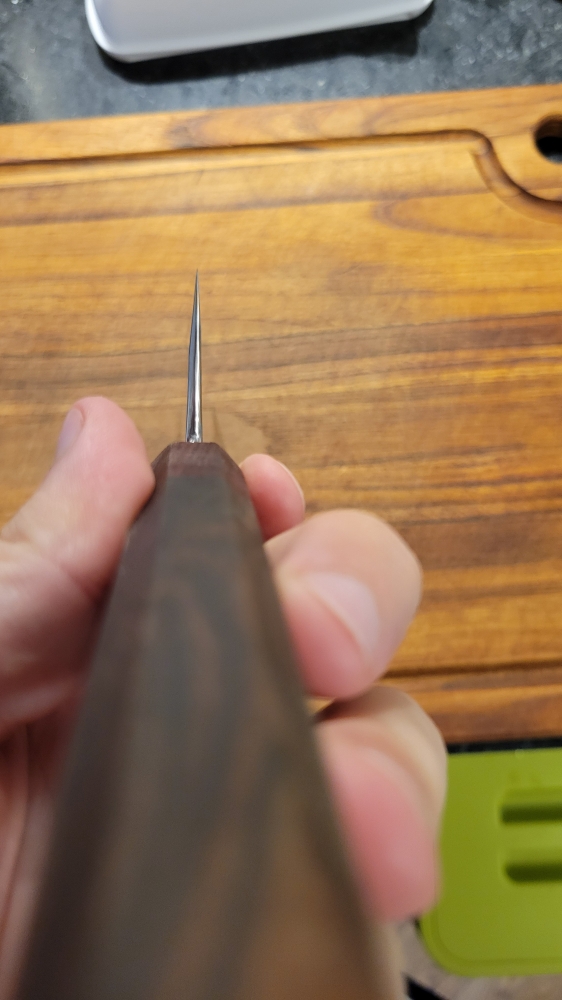 Hinokuni White #1 180mm Bunka, upgraded Ebony handle