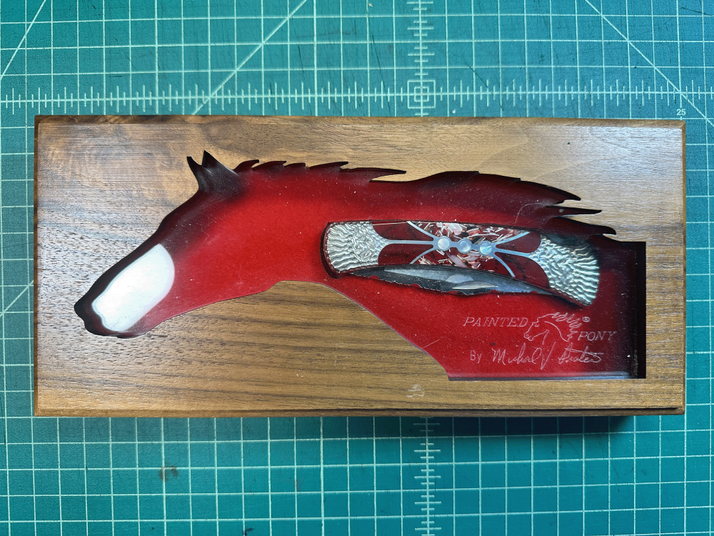 Michael Prater - Custom \"Painted Pony\" Buck Folder With Box