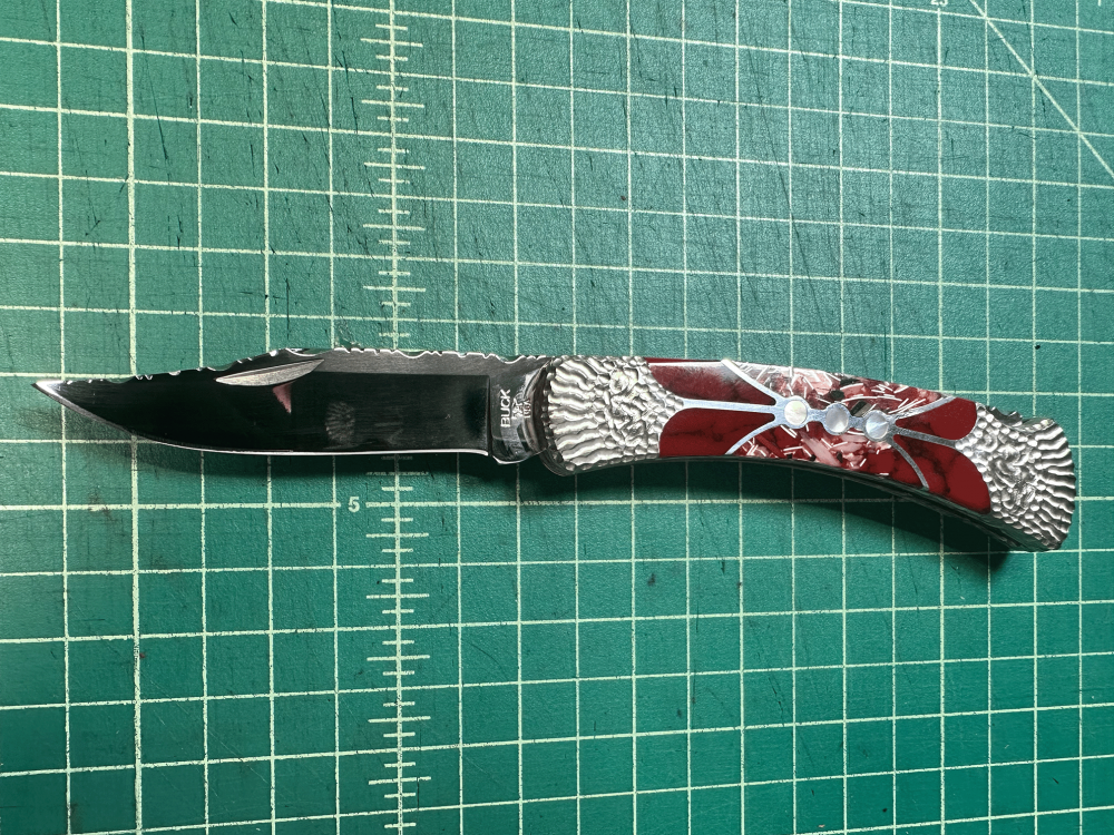 Michael Prater - Custom \"Painted Pony\" Buck Folder With Box
