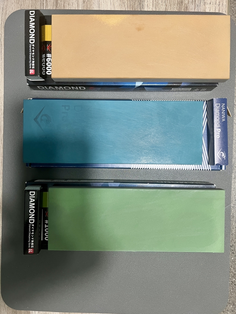 Naniwa Diamond Pro Stones – 1000 / 3000 / 6000 Grit