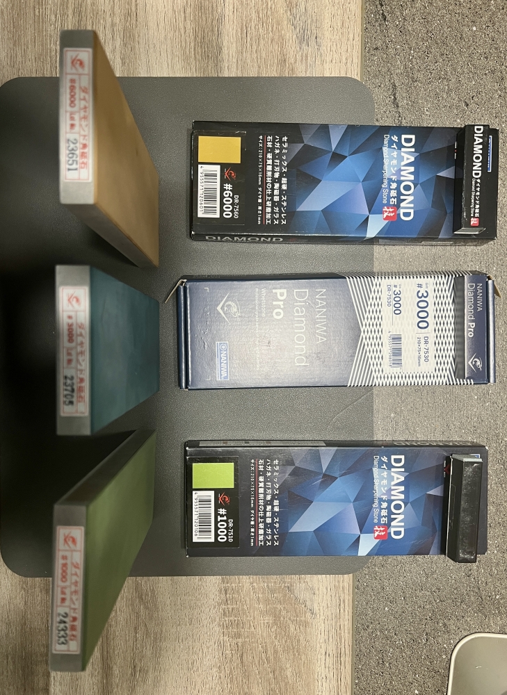 Naniwa Diamond Pro Stones – 1000 / 3000 / 6000 Grit
