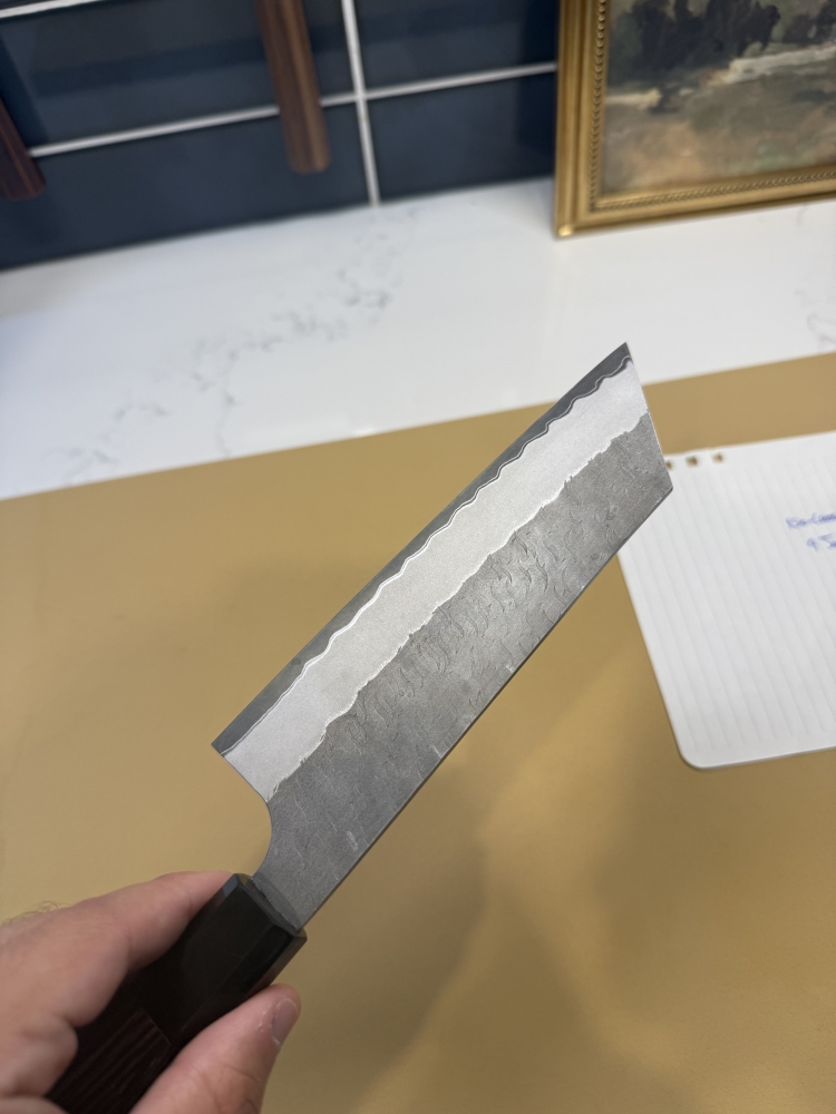 Nigara Hamono Tsuchime Aogami Super Nakiri K-Tip 165mm