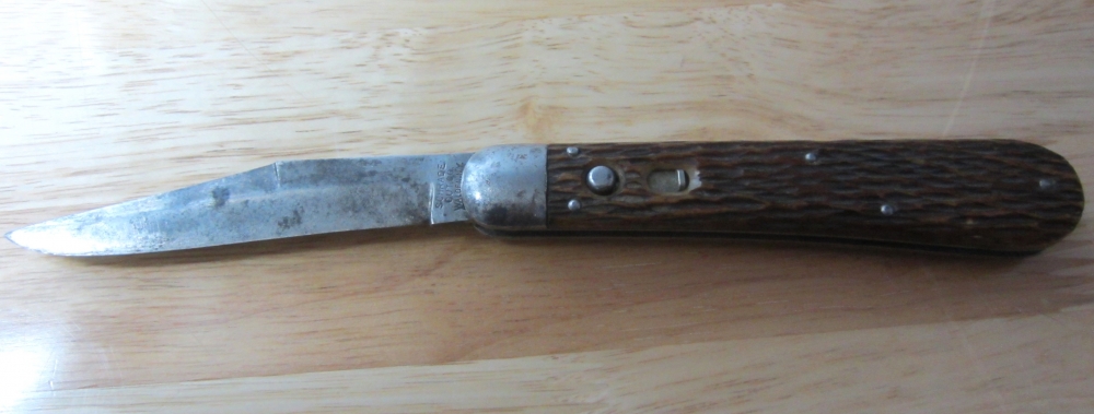 Schrade Push Button Knife Model 1543 3/4 Vintage Good Condition