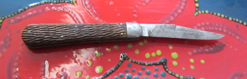 Schrade Push Button Knife Model 1543 3/4 Vintage Good Condition