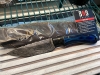 Beautiful Buck and Bear knife with blue burl maple handle for purchase! White Walker!