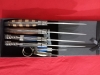 Lageioul bougna 4pc kitchen knives with 2pc small folding keychain,Handcrafted