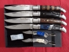 Lageioul bougna 4pc kitchen knives with 2pc small folding keychain,Handcrafted